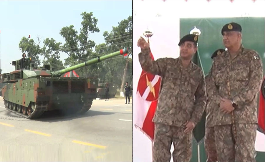 COAS Bajwa witnesses commissioning of Chinese VT-4 Tank into Strike Formation
