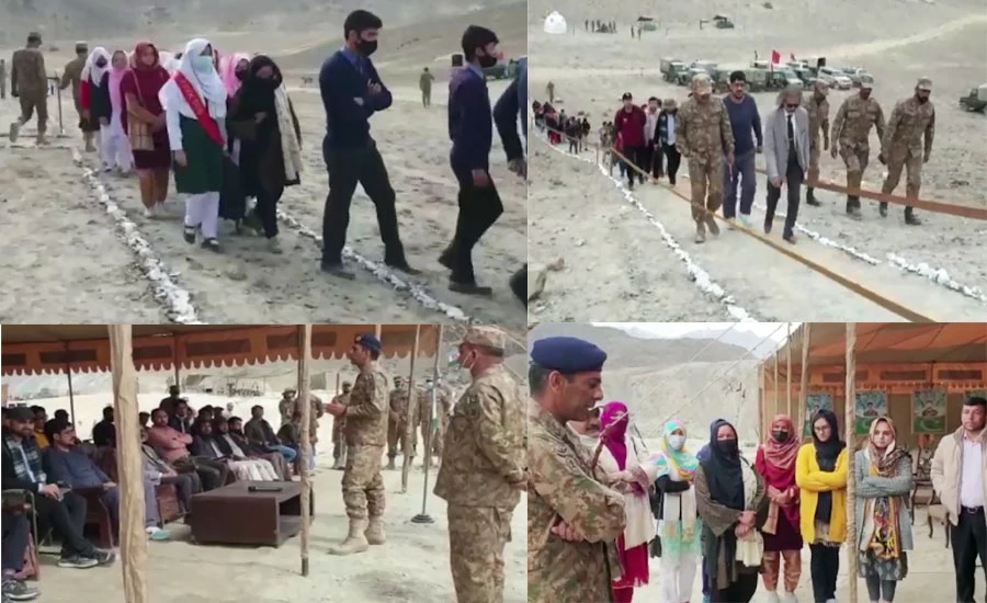 Students spend a day with Army at Field Firing Range, district Ghanche, Skardu