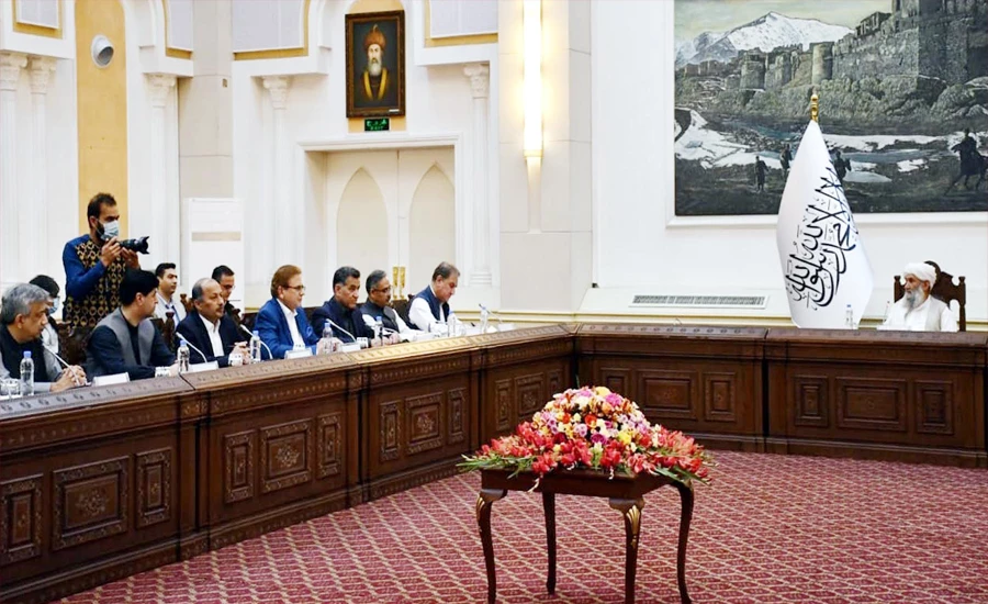 FM Qureshi holds delegation level talks with Afghan Caretaker PM Mullah Akhund