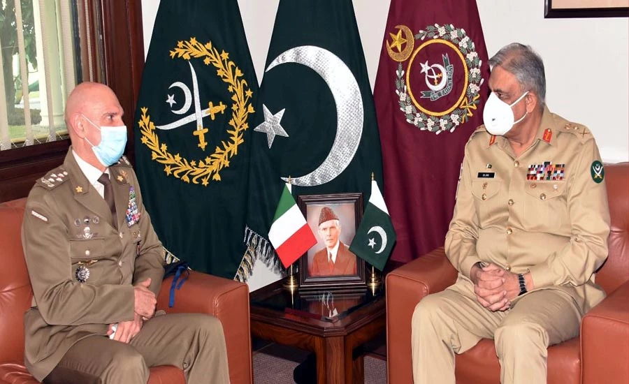 COAS Qamar Bajwa, Italian defence secretary discuss developments in Afghanistan