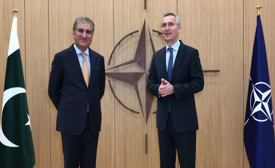 FM Qureshi, NATO Secretary General Jens Stoltenberg discuss emerging situation in Afghanistan and bilateral cooperation