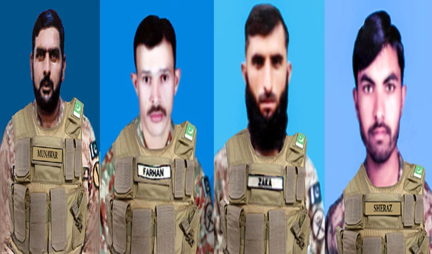 Four soldiers martyred, two terrorists killed in operations in Tank & Mir Ali