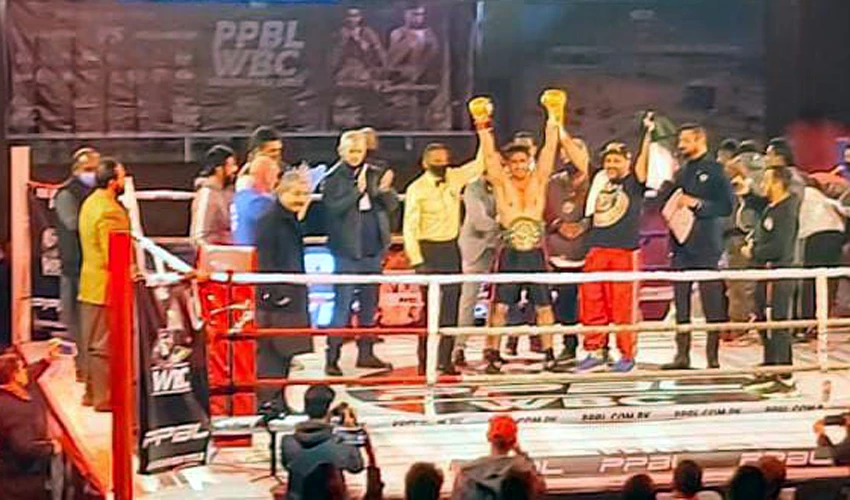 Pakistan's boxer Muzaffar Khan wins Arabia Sea Title Belt title