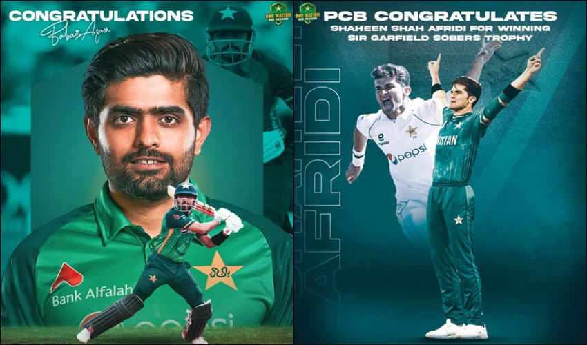 ICC declares Babar Azam and Shaheen Afridi Men’s ODI Cricketer of the Year