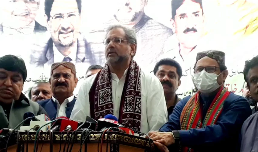 Opposition is united to remove PTI government, says Shahid Khaqan Abbasi