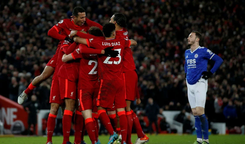 Soccer: Jota double inspires Liverpool to win over Leicester