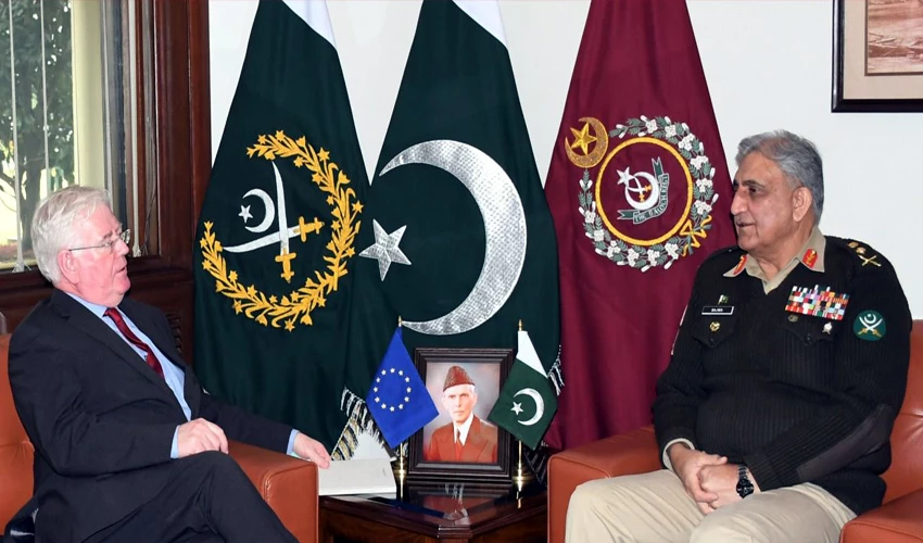 COAS Qamar Bajwa, EU Special Representative for Human Rights Eamon Gilmore discuss diplomatic relations