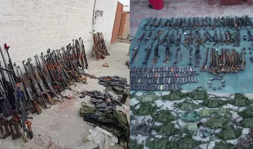 Security Forces recover large quantity of weapons from MadiKhel