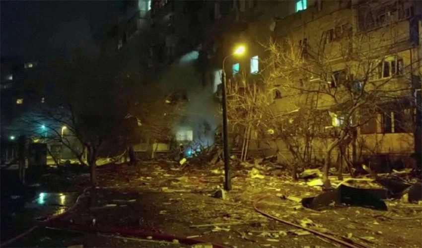 Explosions heard in Kyiv, official says enemy aircraft downed