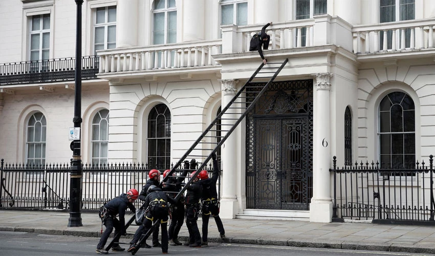 Police oust squatters from Russian oligarch's London mansion