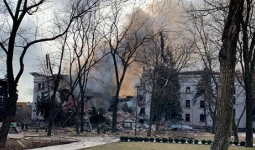 Ukrainian city of Mariupol searches for survivors amid rubble of theatre