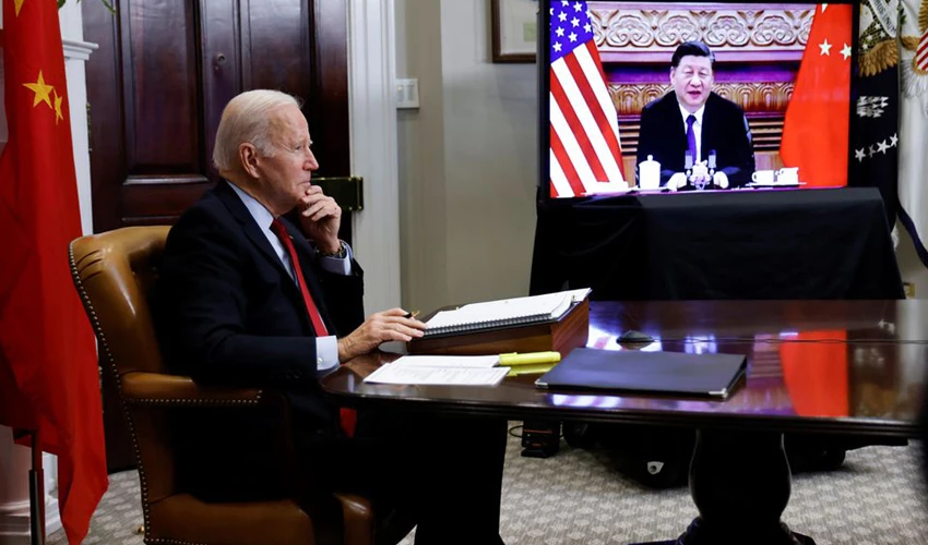Xi speaks out against 'conflict' in call with Biden on Russia