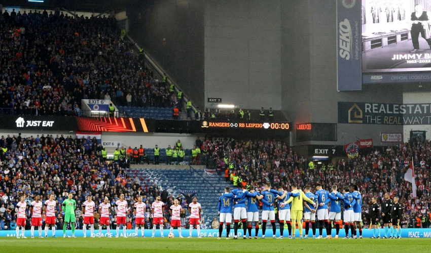 Soccer: Rangers pay tribute to late kitman Bell after Leipzig win