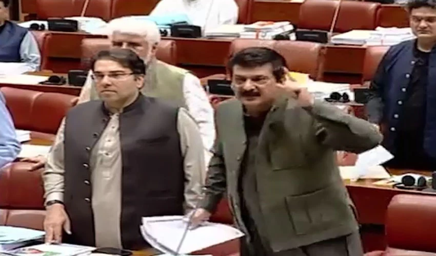 Opposition stages protest against increase in POL products in Senate