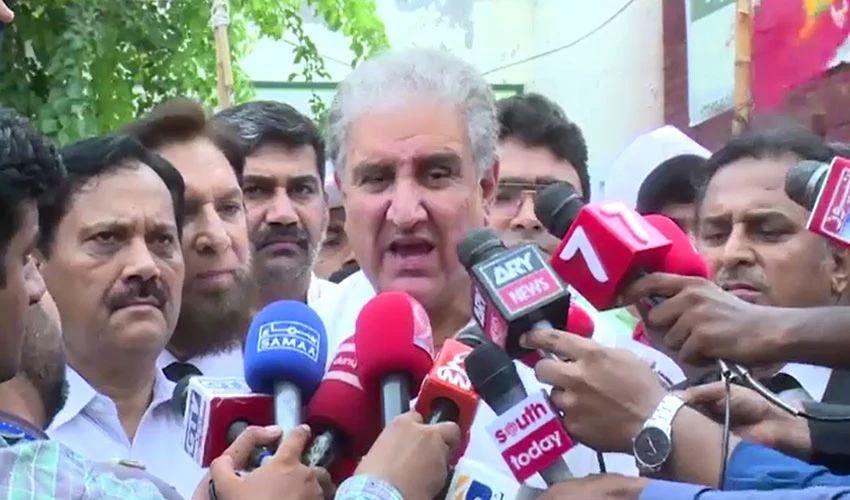 Shah Mehmood Qureshi accuses polling staff of partiality