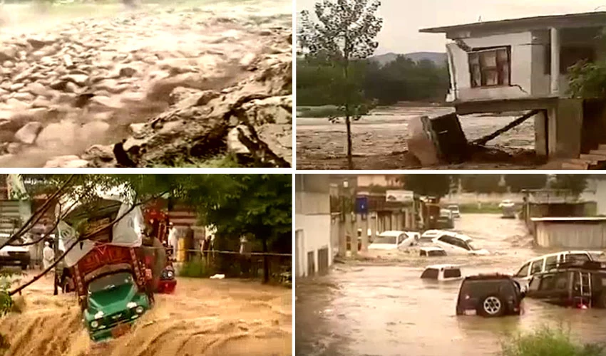 Charsadda and Nowshera helpless before huge flash floods, people migrate to safer places