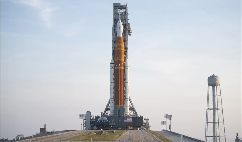 NASA's new rocket on launchpad for trip to Moon