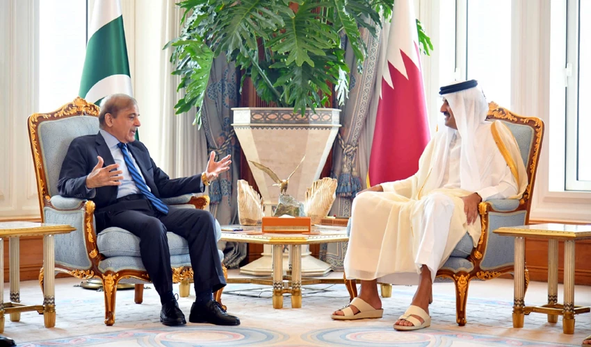 PM Shehbaz Sharif, Qatar Amir Al Thani agree to enhance cooperation in different fields