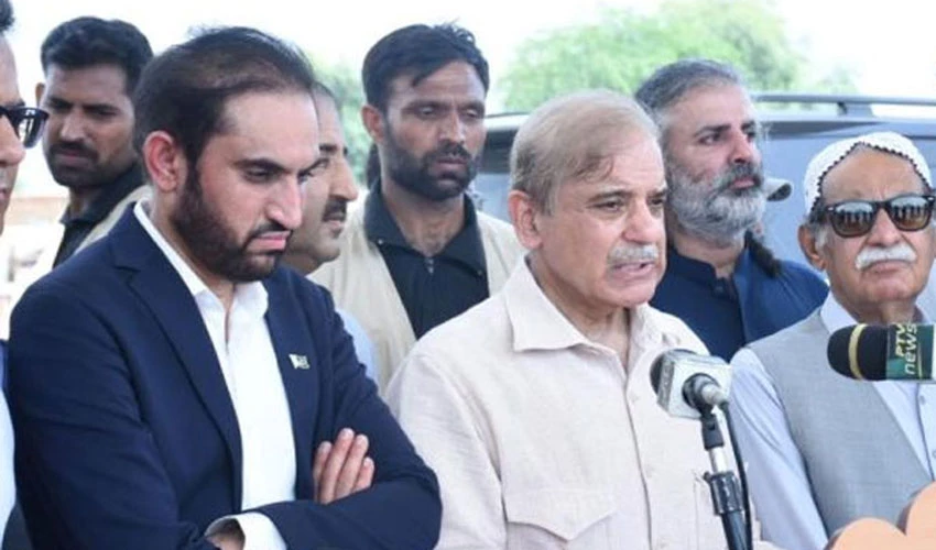PM Shehbaz Sharif visits Jafarabad to review relief work in flood-affected areas