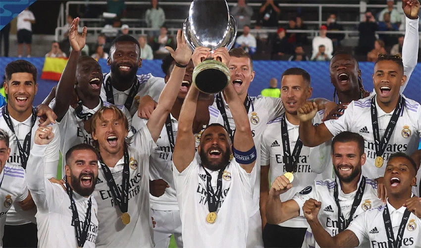 Soccer: Real beat Eintracht 2-0 for record-equalling fifth UEFA Super Cup win