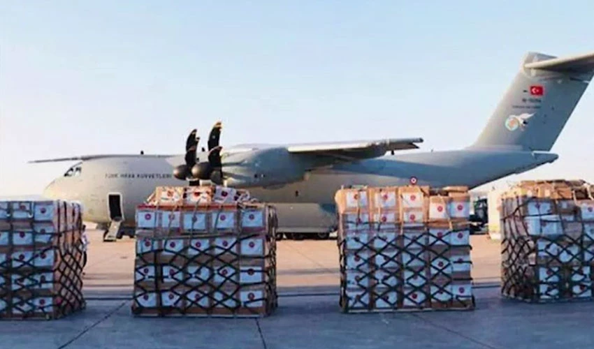 Two planes carrying relief goods from Turkiye to land in Karachi on Aug 29