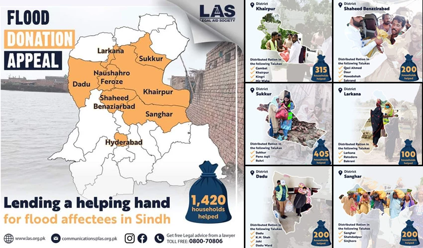 Legal Aid Society provides ration to 1,420 flood-stricken families in just 10 days