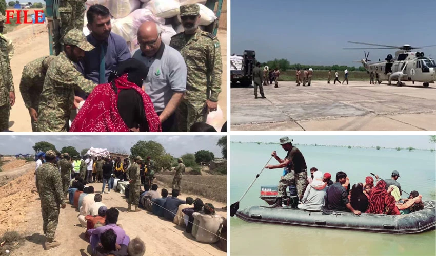 Pak Army, FC continuing relief and rescue activities for flood victims in Balochistan