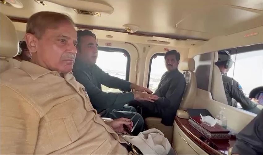 PM Shehbaz Sharif visits Shahdat Kot, increases BISP relief aid from Rs28b to Rs70b