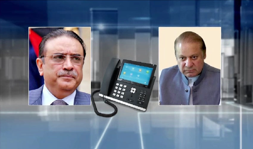 Former PM Nawaz Sharif phones Asif Zardari, expresses good wishes for him