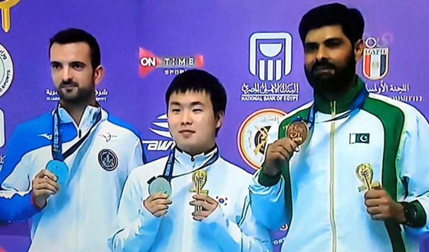 Pakistan Navy shooter wins bronze medal in maiden ISSF Championship