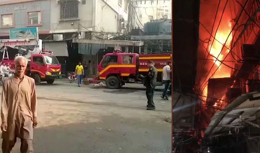 Seven of a family die as fire breaks out in six-storey plaza in Faisalabad