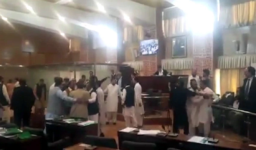 Treasury, opposition members scuffle in AJK Legislative Assembly