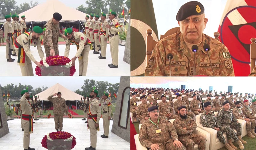 COAS Qamar Bajwa visits Peshawar, lays a floral wreath at martyrs' monument