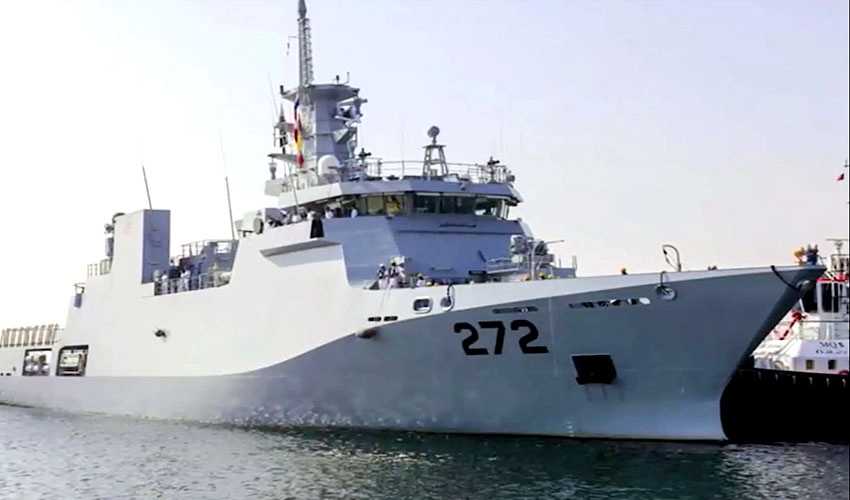 PNS Tabuk arrives at port in Qatar