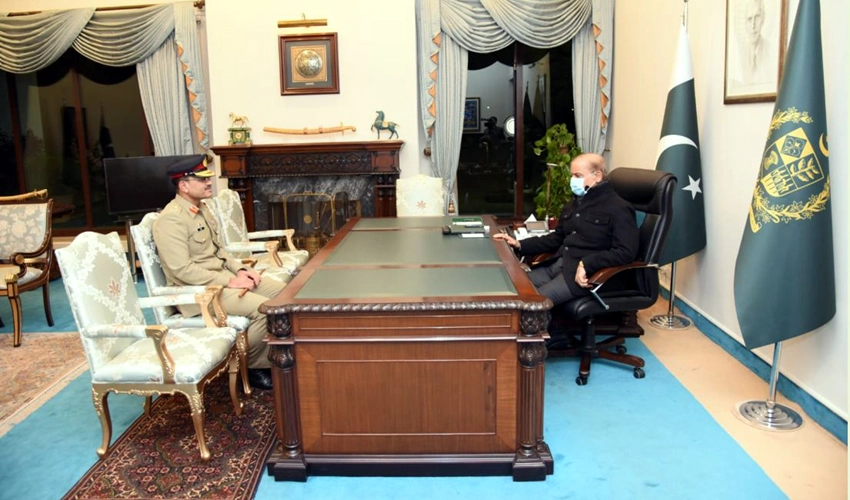Newly-appointed COAS Gen Asim Munir, CJCSC Gen Sahir Shamshad call on PM Shehbaz Sharif