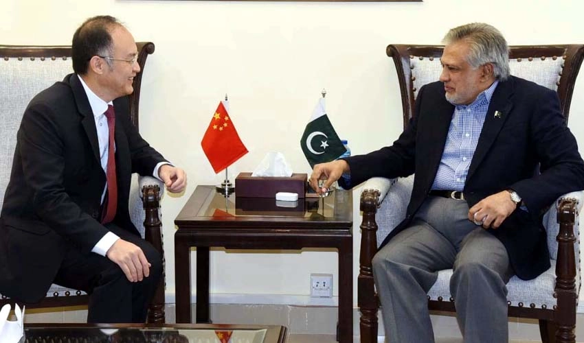 Ishaq Dar, Chinese envoy discuss ways to enhance economic and financial ties