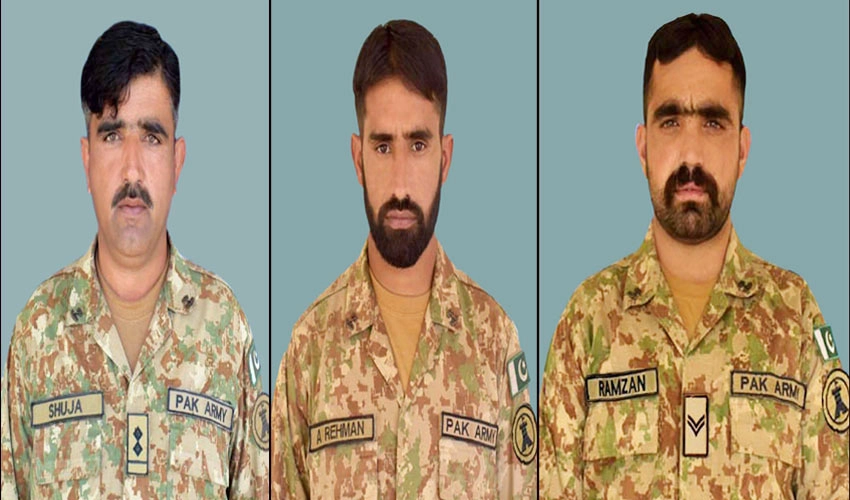 Three soldiers martyred, two terrorists killed in exchange of fire in Kurram