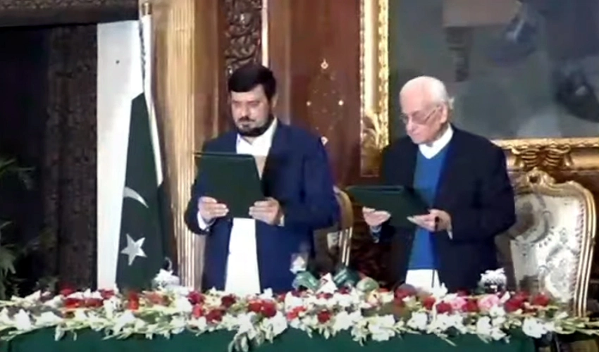 Former bureaucrat Azam Khan takes oath as KP Caretaker CM