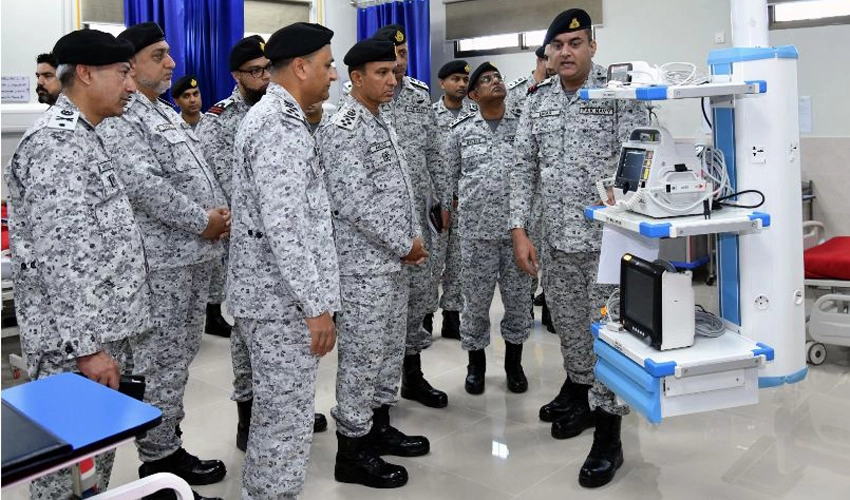 Naval Chief visits forward naval posts, inaugurates hospital at Turbat