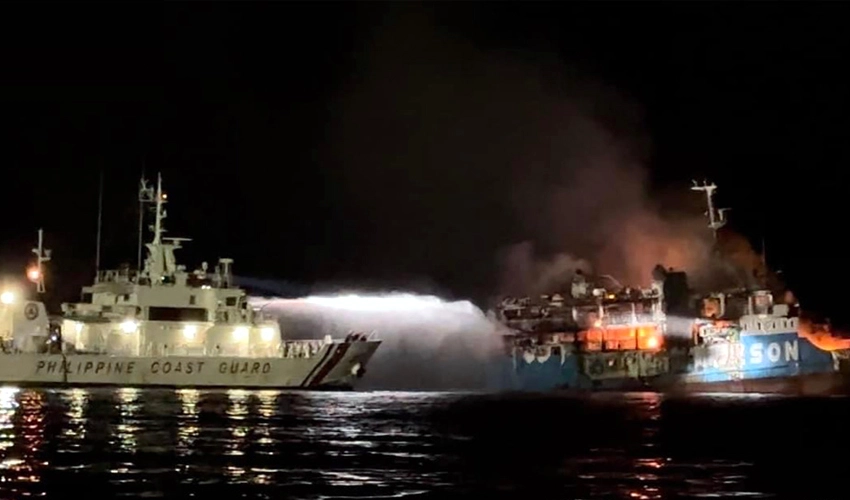 Thirty-one killed after fire rips through Philippine ferry