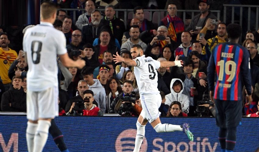 Benzema hits treble as Real Madrid smash Barcelona to reach Copa final