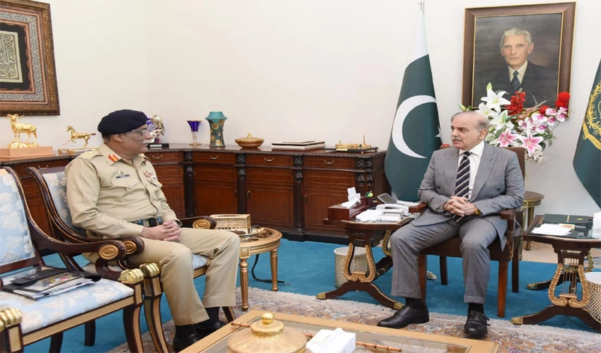 CJCSC General Sahir Shamshad calls on PM Shehbaz Sharif