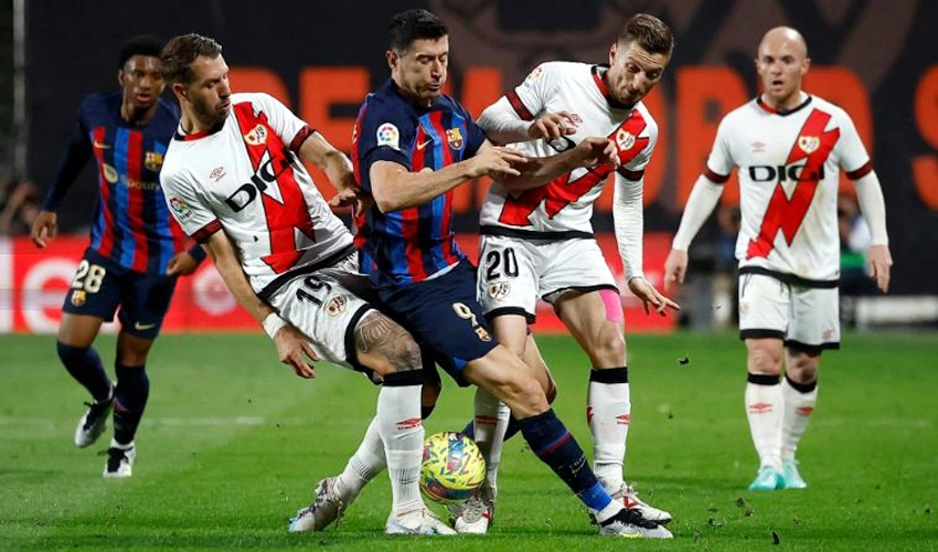 La Liga leaders Barcelona stunned by Rayo Vallecano in surprise 2-1 defeat