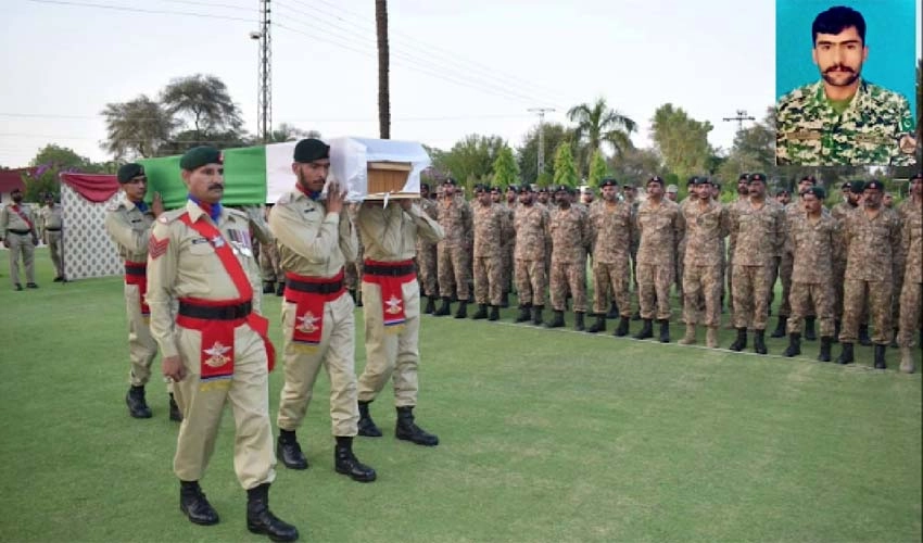 Martyred soldier laid to rest with military honours in DI Khan