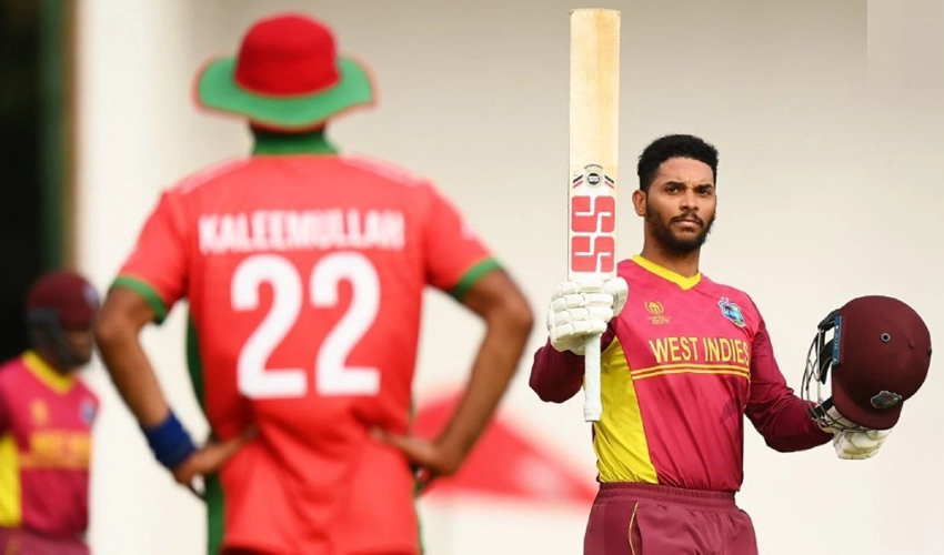 West Indies ease to consolation win over Oman in Cricket World Cup qualifier