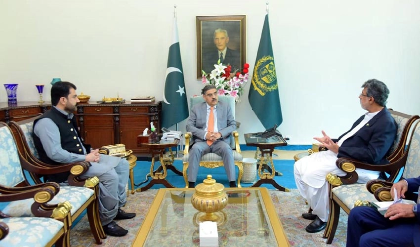 Mir Sarfraz Domki, Shakeel Durrani call on Caretaker PM Kakar