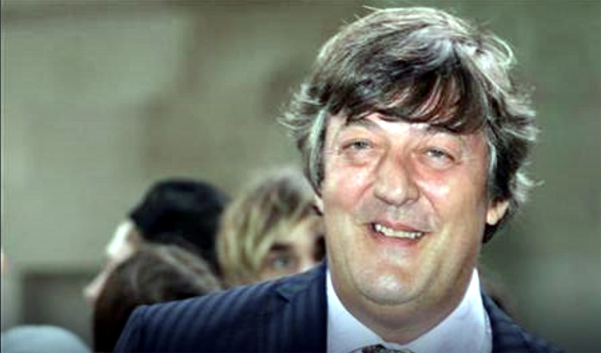 British actor Stephen Fry in Ukraine for mental health event