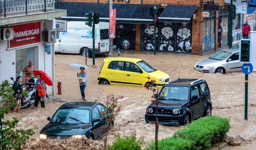 Torrential rain follows summer wildfires in Greece, one dead