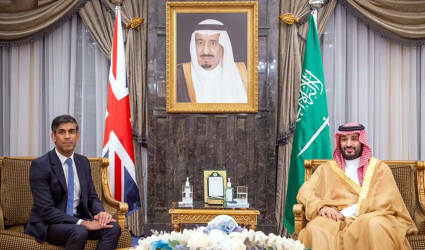 Saudi crown prince tells British PM attacks on Gaza 'heinous'