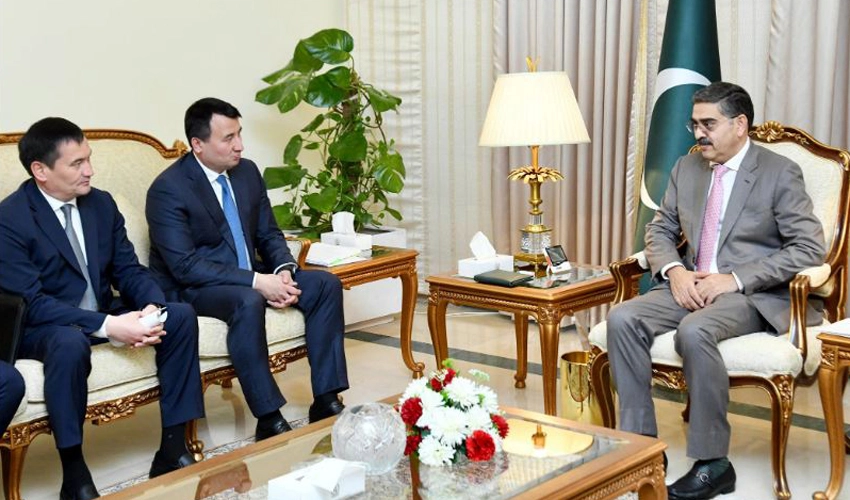 Caretaker PM expresses satisfaction over pace of bilateral engagements with Uzbekistan